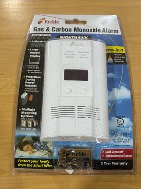 Kidde KN-COEG-3  Gas & Carbon Monoxide Alarm Detector w/battery New Sealed.